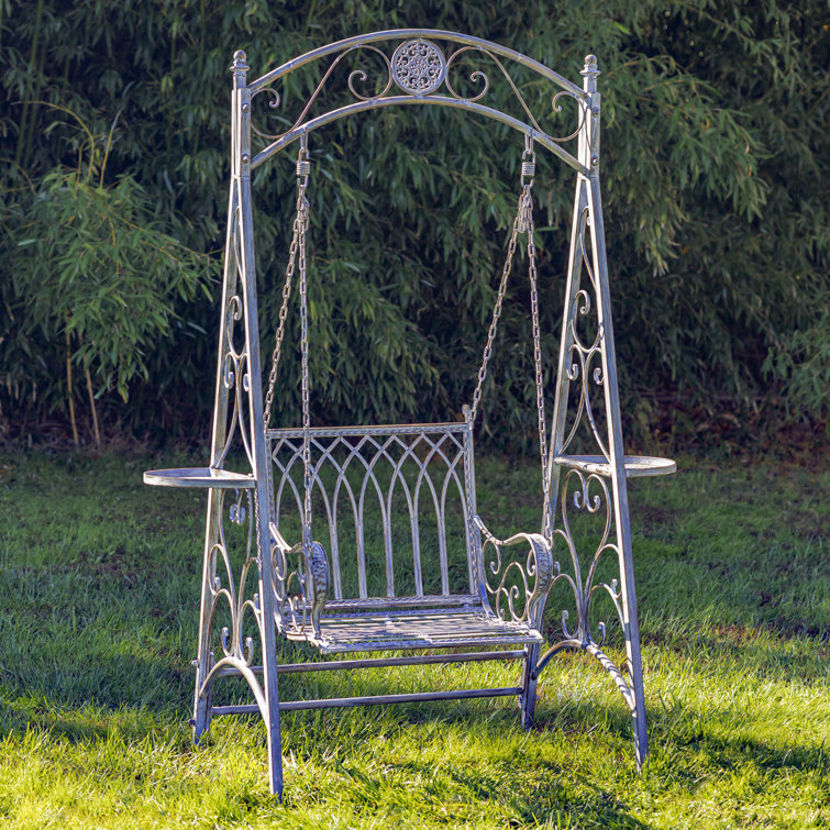 Metal garden swing chair new arrivals